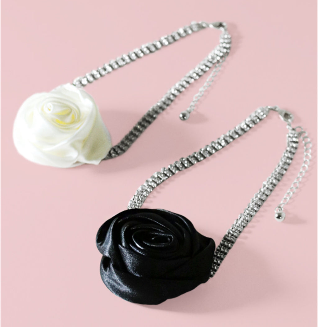 Satin Flower Choker