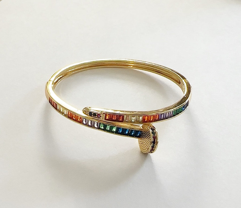 Multi Gem Nail Bracelet